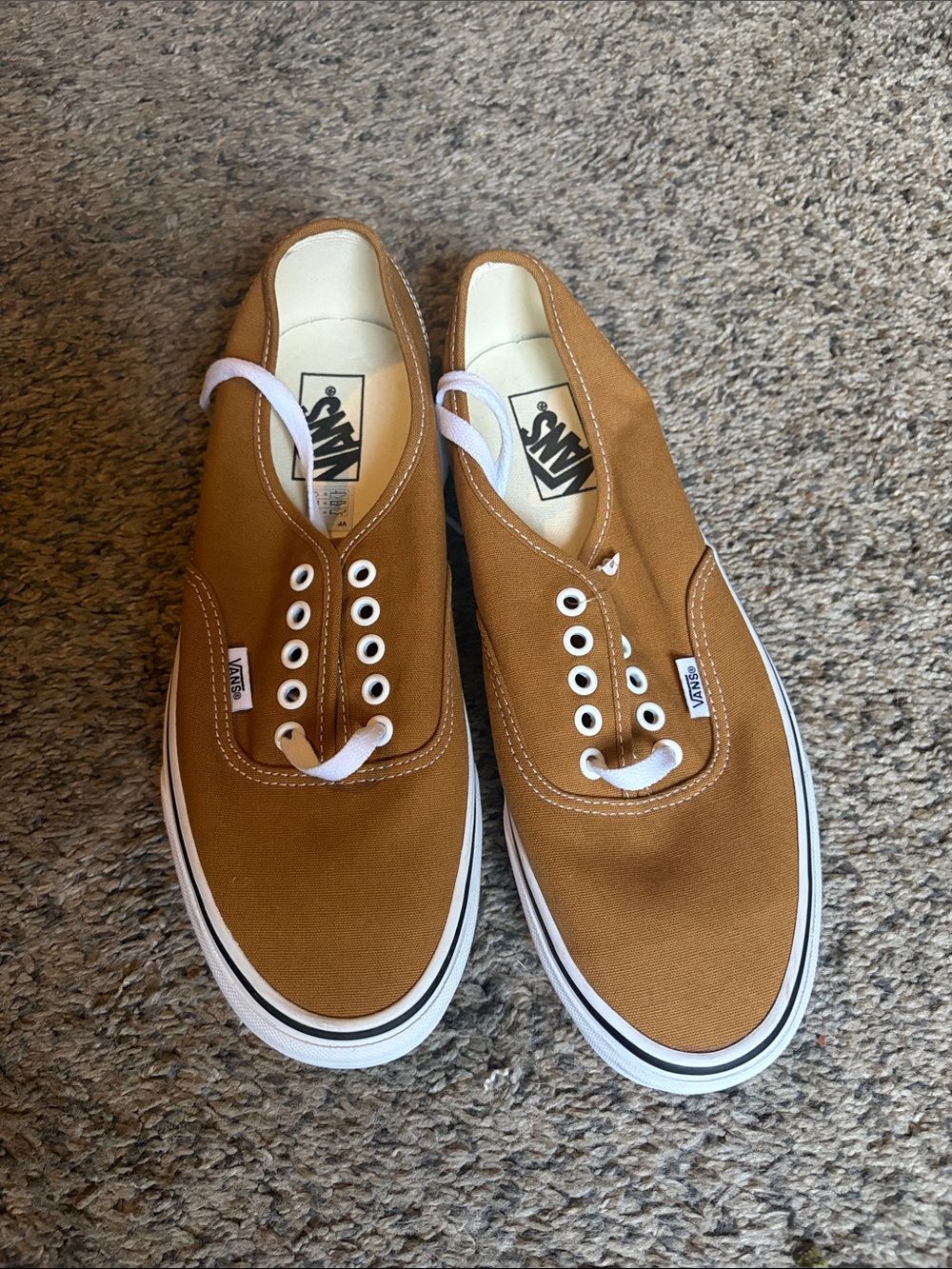 Vans Brown Canvas Low-Top Sneakers